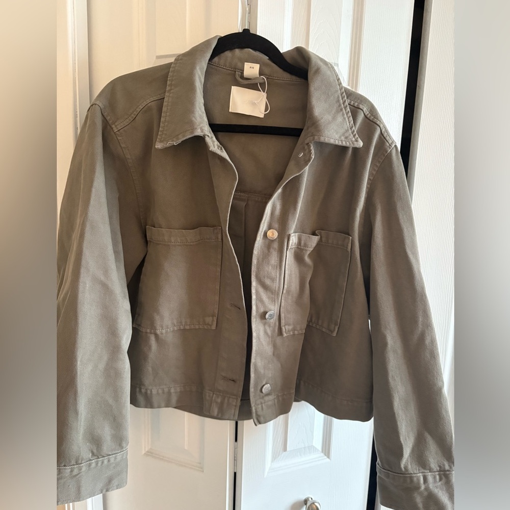 H&M Khaki Utility Jacket for Women